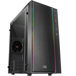 ÷ Caja microatx gaming mars gaming mcm black frontal linea rgb ventana lateral total usb3.0 + usb 2.0 