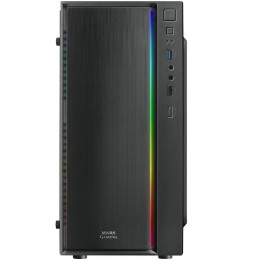 ÷ Caja microatx gaming mars gaming mcm black frontal linea rgb ventana lateral total usb3.0 + usb 2.0 