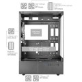 ÷ Caja atx semitorre gaming mars gaming mcxo doble cristal templado argb gpu 328mm 1x3.5 3x2.5 negro